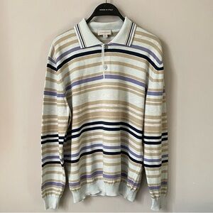 Ermenegildo Zegna Striped Cotton Polo Sweater